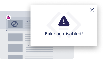 Paid promotion of fake sites